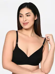 Bodycare Women Pack Of 3 Black Solid Non-Wired Non-Padded Everyday Bra 1581