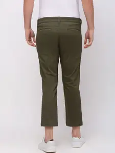 GIORDANO Men Green Slim Fit Solid Chinos