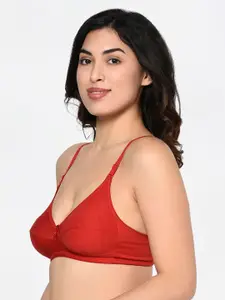 Bodycare Pack Of 3 Solid Non-Wired Non Padded Everyday Bra 1567RED