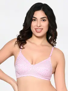 Bodycare Pink Printed Non-Wired Non Padded Everyday Bra
