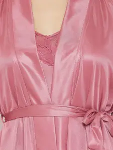 Clovia Women Pink Solid