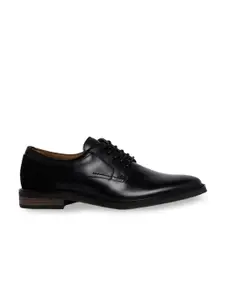 ALDO Men Black Leather Formal Derby Shoes