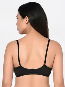 Bodycare White & Black Pack of 3 Solid Non-Wired Non Padded Everyday Bra 1568BWB-3PCS