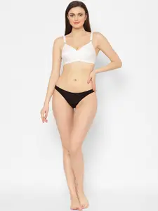 Floret Pack Of 3 White Solid Non-Wired Non Padded Everyday Bras