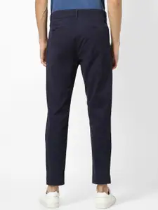 Celio Men Navy Blue Skinny Fit Solid Chinos