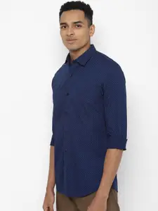 Allen Solly Men Navy Blue Slim Fit Printed Casual Shirt