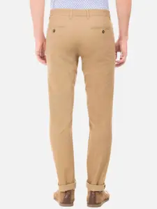 AD By Arvind Men Khaki Slim Fit Solid Chinos