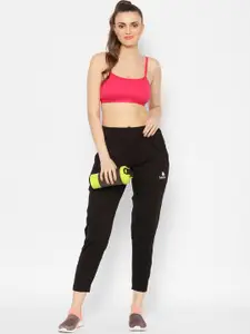 Floret Magenta & Navy Blue Solid Set of 3 Workout Bra 1492_Magenta-N.Blue