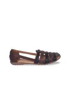 Ajanta Women Black Solid PU Ballerinas