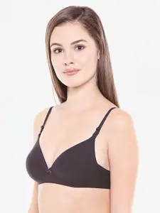 Bodycare Black Solid Non-Wired Lightly Padded T-shirt Bra 6552BLACK
