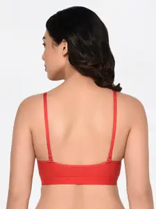 Bodycare Red Solid Non-Wired Lightly Padded Everyday Bra 1606RED