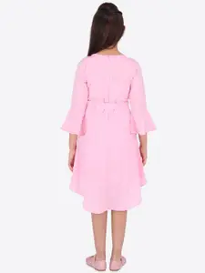 CUTECUMBER Girls Pink Printed A-Line Dress