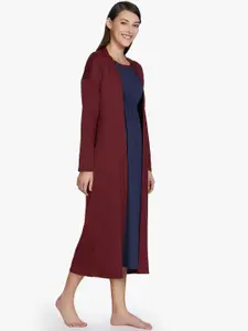 Amante Women Maroon Solid Robe