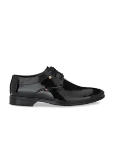 Azzaro Black Men Black Solid Formal Derbys