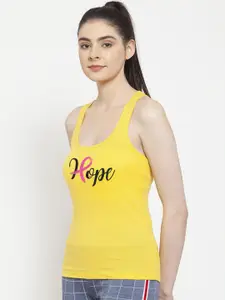 Friskers Women Yellow & Black Printed Camisole