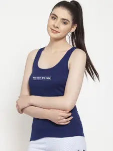 Friskers Women Blue & White Printed Camisole