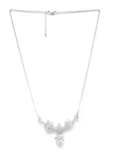 Clara Silver Lily Pendant Necklace