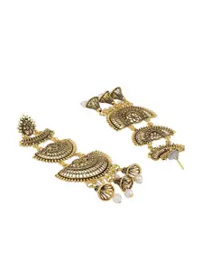 ANIKAS CREATION Gold-Toned Contemporary Jhumkas