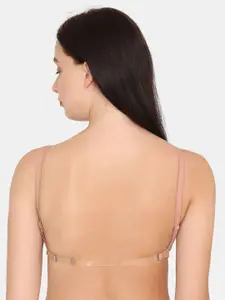 Zivame Beige Solid Non-Wired Non Padded T-shirt Bra ZI10TBCORE0NUDE