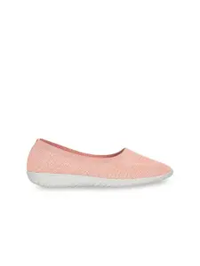 Carlton London sports Women Pink Woven Design Ballerinas