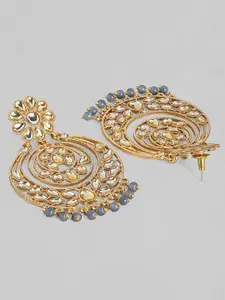 Rubans Gold-Toned Contemporary Chandbalis