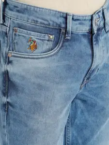 U.S. Polo Assn. Denim Co. Men Blue Slim Fit Mid-Rise Clean Look Stretchable Jeans