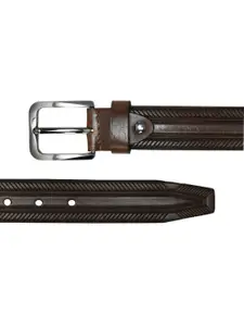 Kastner Men Brown Textured Leather Belt