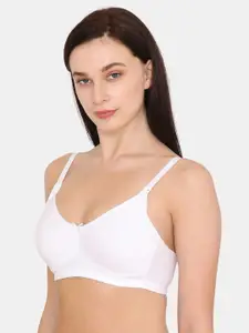 Zivame White Solid Non-Wired Non Padded Maternity Bra ZI10TRCOREBWHIT