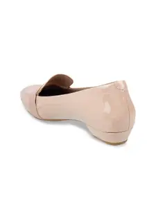 Mochi Women Peach-Coloured Solid Pumps