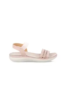 Mochi Women Pink Solid Comfort Heels