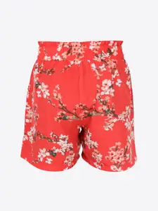 CUTECUMBER Girls Black Pack Of Printed Regular Fit Shorts