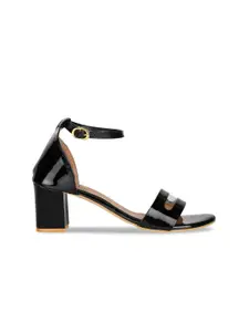 SHUZ TOUCH Women Black Solid Block Heels