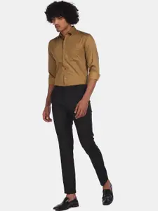 Arrow Men Brown Slim Fit Solid Formal Shirt