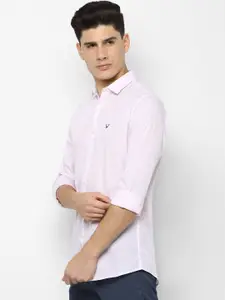 Allen Solly Men Pink Slim Fit Checked Casual Shirt