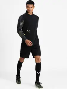 Puma Men Black Solid Track Individual CUP 1/4 Zip Sweatshirt