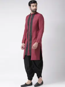 KISAH Men Maroon Solid Kurta