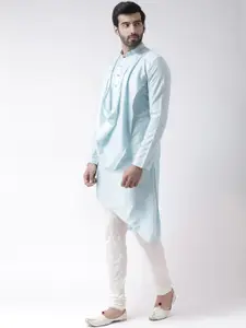 KISAH Men Blue Solid Kurta