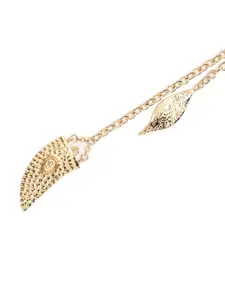 FOREVER 21 Women Gold-Toned Leaf Layered Necklace