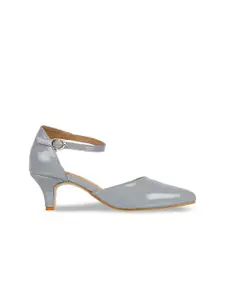 SHUZ TOUCH Women Grey Solid Pumps