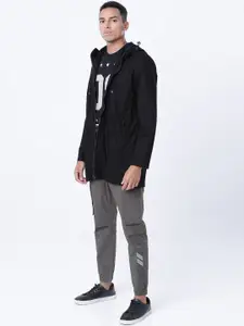 LOCOMOTIVE Men Black Printed Tailored Cotton Jacket