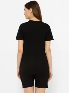 MACK JONNEY Women Black Solid Night suit