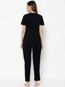 MACK JONNEY Women Black Solid Night suit