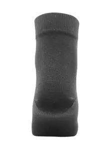 Louis Philippe Men Pack Of 3 Black Solid Above Ankle-Length Socks