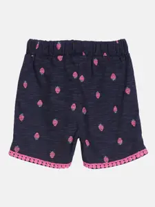 Kryptic Girls Pack of 2 Printed Regular Fit Cotton Shorts