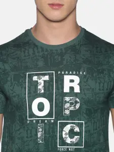 Force NXT Men Pack of 3 Printed Round Neck Super Combed Cotton T-shirts
