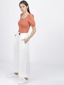Tokyo Talkies Orange Regular Top