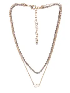 OOMPH Set Of 2 Gold-Toned Layered Necklace