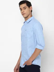 Allen Solly Sport Men Blue & White Regular Fit Checked Casual Shirt