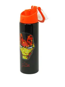 Marvel Boys Black & Orange Marvel Super Heroes Printed Water Bottle