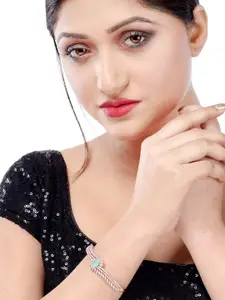 Saraf RS Jewellery Brass Rose Gold-Plated Handcrafted Bangle-Style Bracelet